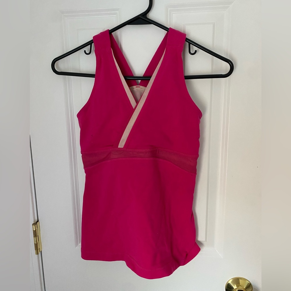 Lululemon Fuchsia V Neck Tank Top Size 4